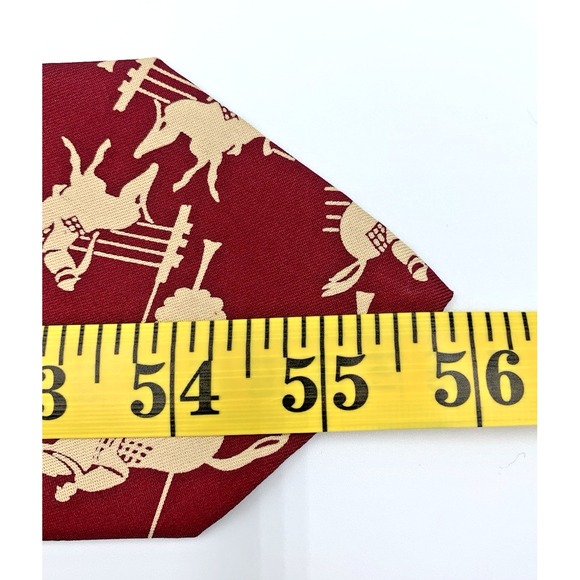 Polo by Ralph Lauren Men's Tie Equestrian Steeplechase Horse Print Silk - Picture 6 of 6